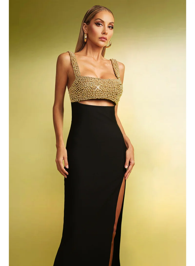 Bella Barnett  Katty High Slit Sleeveless Bandage Maxi Dress for Women | Best Price UAE